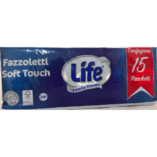 LIFE FAZZOLETTI 3V 15 PEZZI