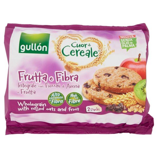 GULLON CUOR DI CEREALE FRUTTA E FIBRA 600 GR