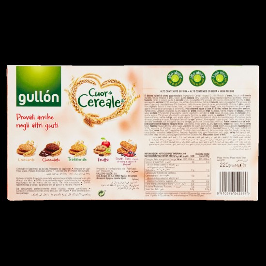 GULLON CUOR CEREALE CREMA NOCCIOLE 220 GR