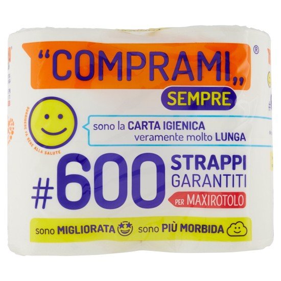 COMPRAMI CARTA IGIENICA 600 STRAPPI 4 ROTOLI