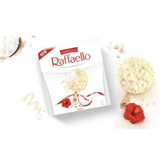 FERRERO RAFFAELLO GELATO GR 188 PER 4  