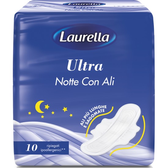 LAURELLA COTTON ASSORBENTE ULTRA ALI NOTTE CONFEZIONE DA 10