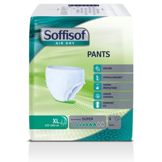 SOFFISOF AIR DRY PANTS CONFEZIONE DA 8 MISURA XL  