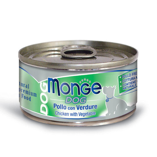 MONGE DOG NAT.POLLO/VERD. 95 GR