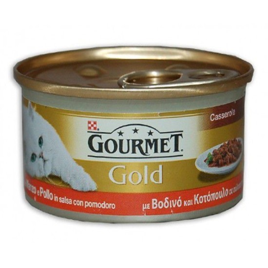 GOURMET GOLD MANZO/POLLO GR 85