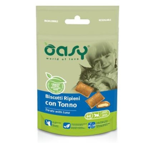 OASY SNACK CAT BISCOT. TONNO 60 GR