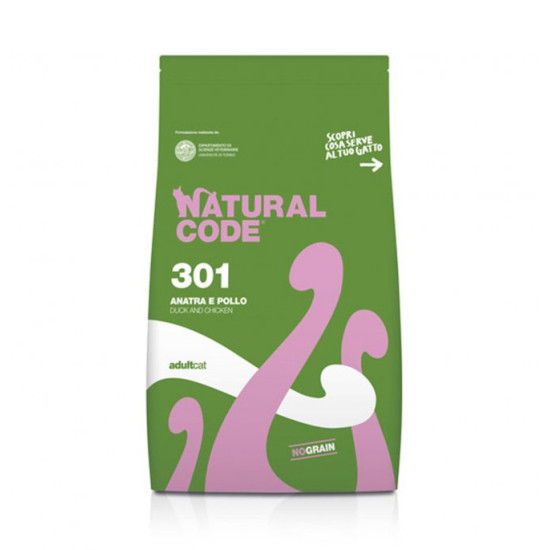 NAT.CODE GATTO ADULT ANATRA/POLLO 1.5 KG