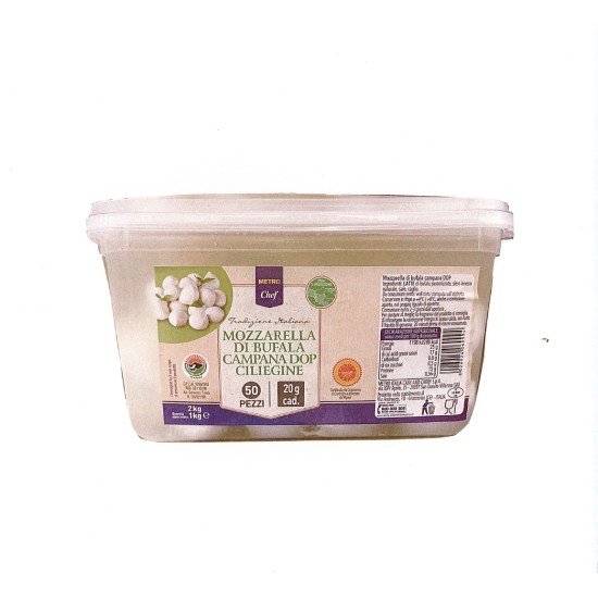 MOZZARELLA BUFALA CAMPANA DOP CILIEGINA 50 X 20 GR MOZZARELLA BUFALA CAMPANA DOP CILIEGINA 50 X 20 GR