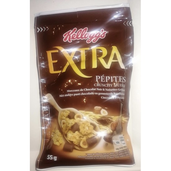 KELLOG'S EXTRA PEPITES CRUNCHI MUESLI CIOCCOLATO GR 55 X 14