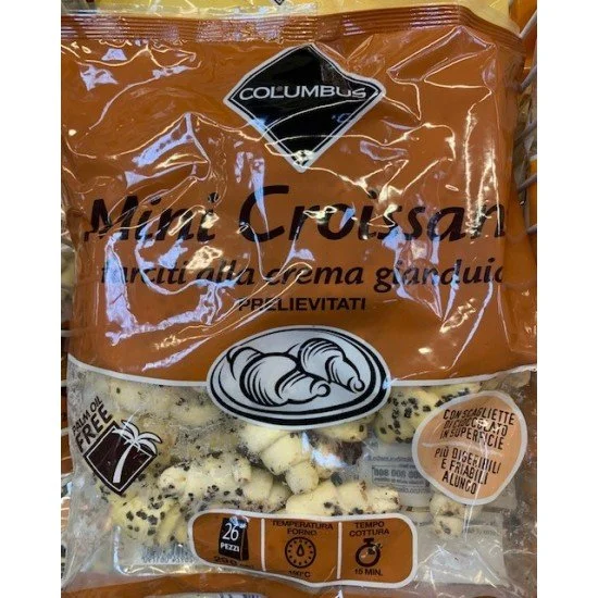 COLUMBUS MINI CROISSANT GIANDUIA 26 PZ SURGELATI