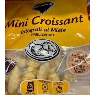 COLUMBUS MINI CROISSANT INREGRALI AL MIELE 26 PZ SURGELATI COLUMBUS MINI CROISSANT INREGRALI AL MIELE 26 PZ SURGELATI