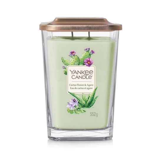 YANKEE CANDLE (CANDELA QUADRATA GRANDE)-CACTUS FLOWER&AGAVE 