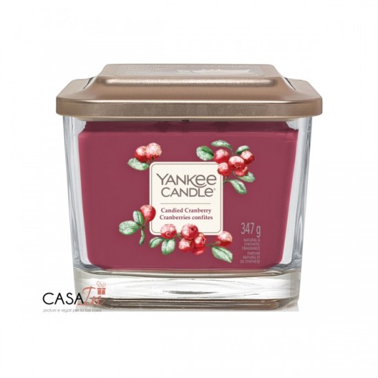  YANKEE CANDLE (CANDELA QUADRATA PICCOLA)-CANDIED CRANBERRY