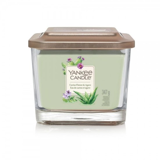 YANKEE CANDLE (CANDELA QUADRATA MEDIA)-CACTUS FLOWER&AGAVE 